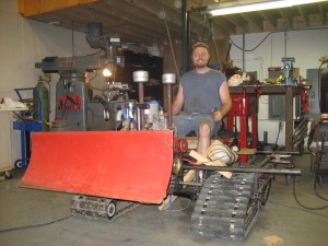 Snow dozer test blade