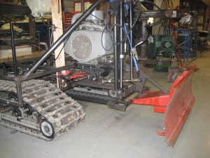 Snow dozer test blade