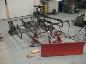 Attaching a snow blade