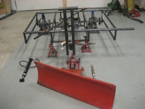 Testing the snow blade