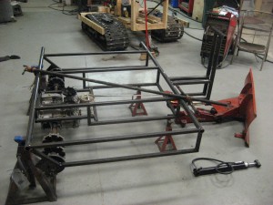 Testing the snow blade