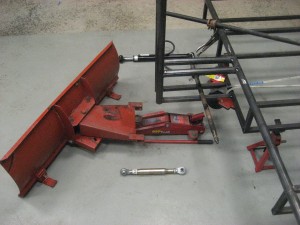 Testing the snow blade