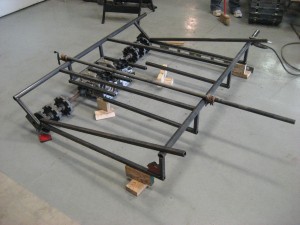 Steel frame for snow dozer